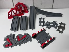 LEGO DUPLO Eisenbahn Schienen Sammlung mit Brücken etc.