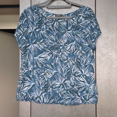 🐸 NILE BLUSE S TOP OBERTEIL BIO BAUMWOLLE BLÜTENMUSTER