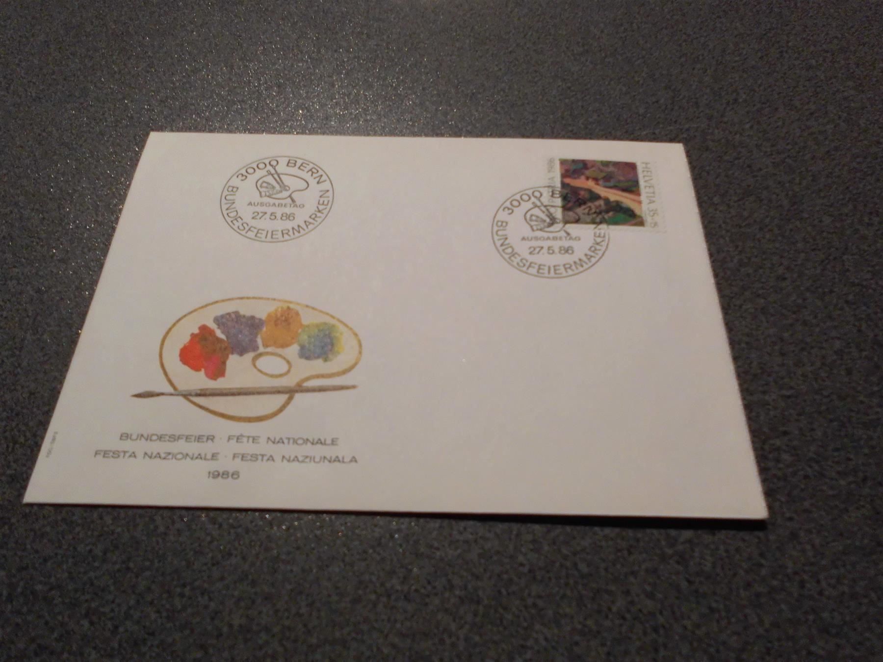 Alle Briefmarken: Briefmarke Bundesfeier 1986, 0.35 – Gebraucht aus Zürich von abraxas1291