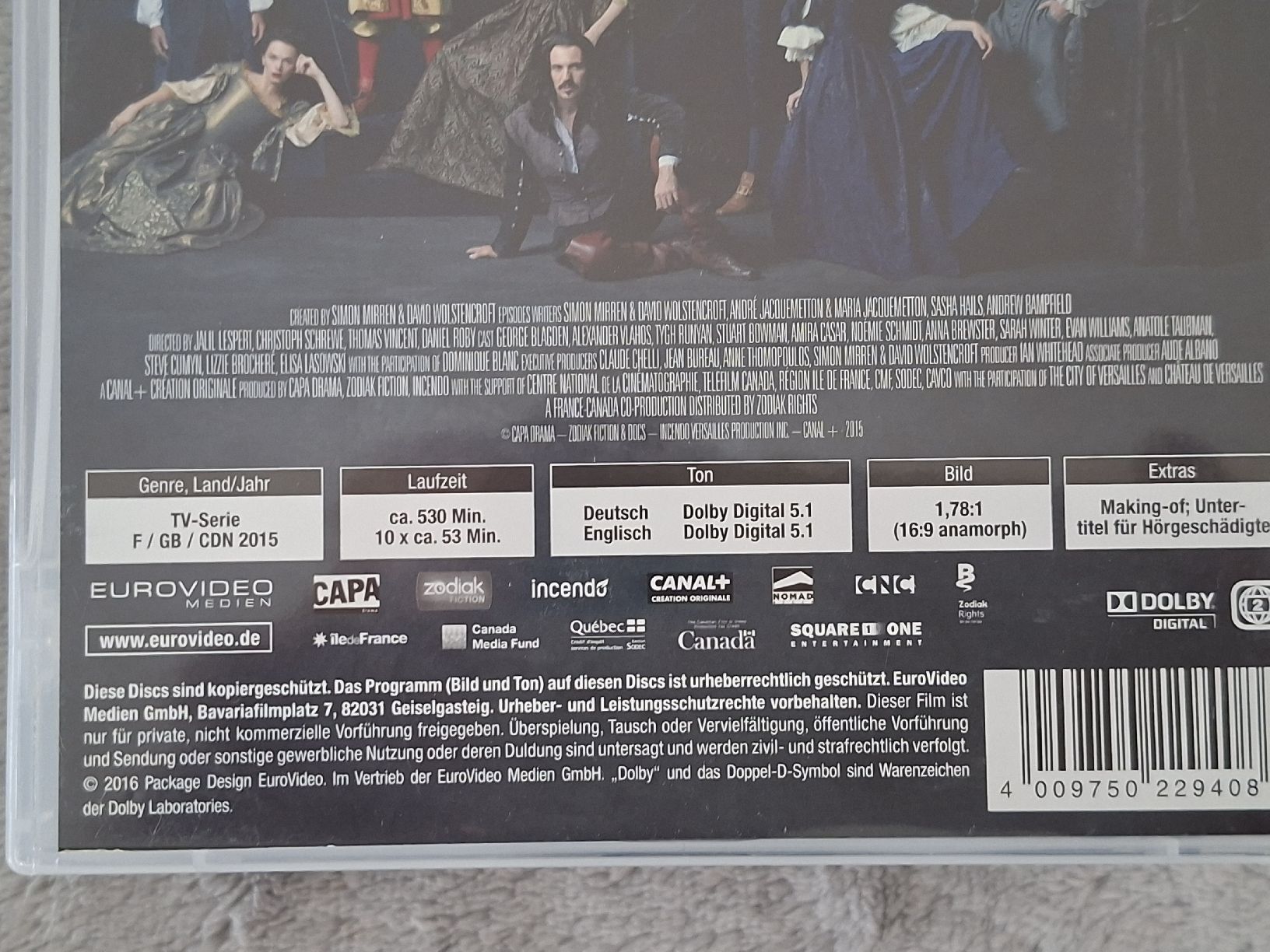 Tutti i DVDs: VERSAILLES STAFFEL 1 - 3 – Usato da Aesch BL venduto da Burschi59 2