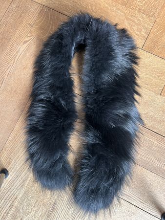 Pelzkragen Schal Rockandblue, schwarz mit Clips