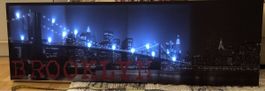 Tableau décoratif Brooklyn Bridge - Ambiance nocturne!