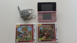 Nintendo 3DS pink Konsole mit 2 Spielen