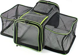 Erweiterbare Katzentransportbox für 2 Katzen bis 8 kg Grau