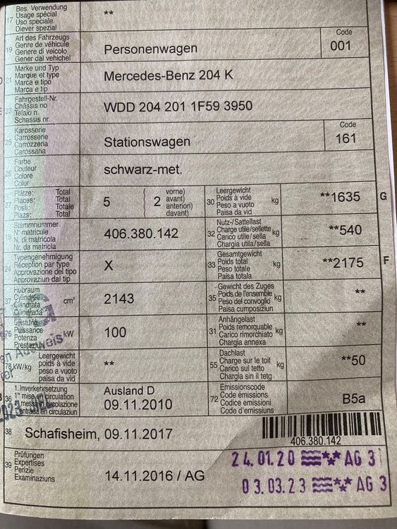 MercedesBenz 204 K Kaufen auf Ricardo