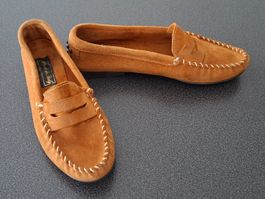 Mokassins Wildleder Cognac Gr.35  guter Zustand