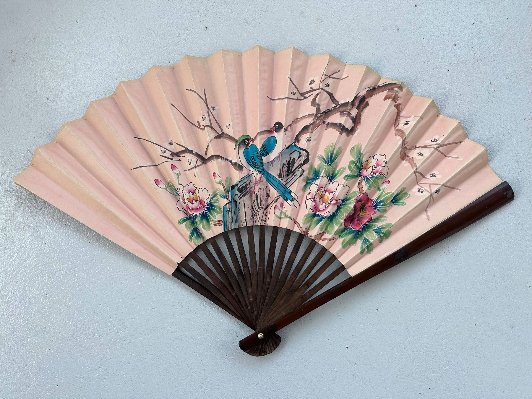 Alle Dekorationen: Grosser Deko-Fächer mit Vogel-/ und Blumenmotiv – Gebraucht aus Bern von Fraeuleinhonig