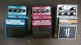 Drei Gitarren Effektpedale
