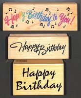 Happy Birthday Stempel KREATIVA. holzmontierte Gummistempel