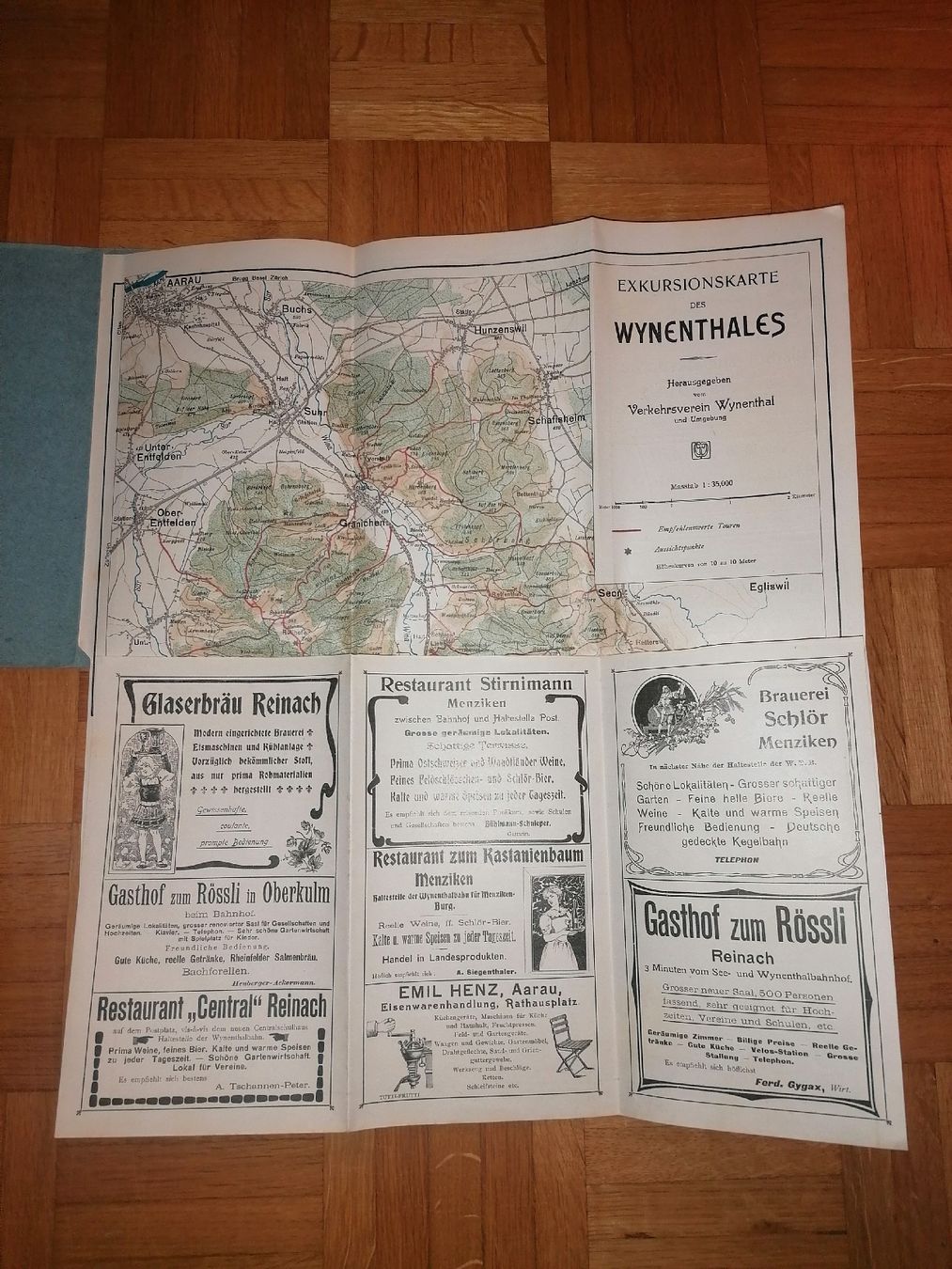 Cartine & Atlanti: Alte Exkursionkarte des Wynenthales 1905 – Usato da Hallau venduto da histoiremerveilleuse 5