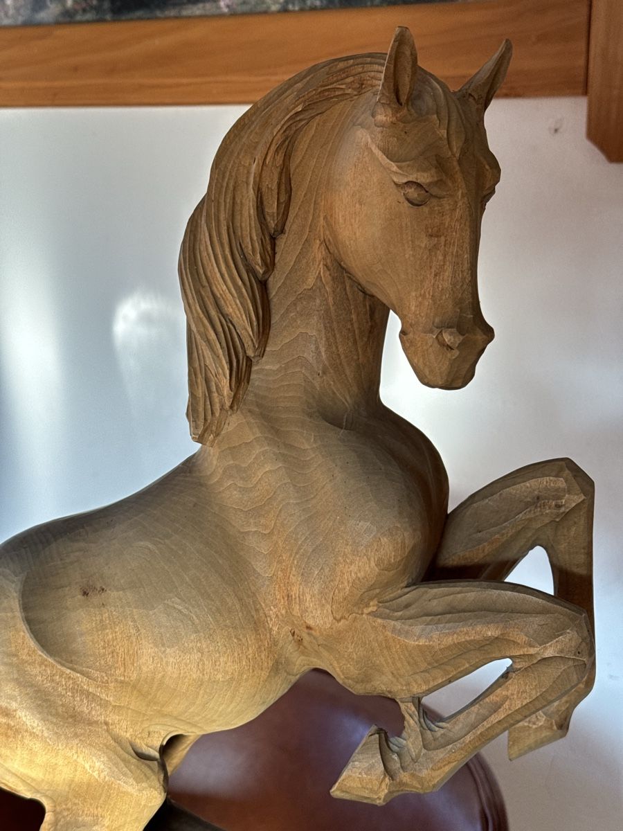 Articoli in legno: Holzfigur Pferd handgeschnitzt ca. 55x35 cm wunderschöne – Usato da Morges venduto da SevArt 3