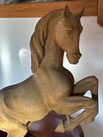 Holzfigur Pferd handgeschnitzt ca. 55x35 cm wunderschöne