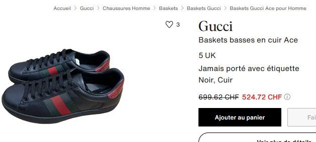Gucci Scarpe da uomo: Sneakers Gucci 8.5 / 42.5 – Usato da Collonges venduto da Auganien 2
