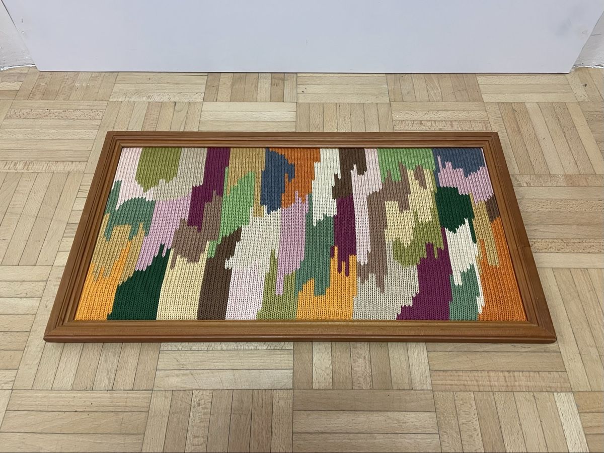 Dipinti: Abstrakte Kunst Textil Komposition gerahmt Camouflage Stoff – Usato da Zürich venduto da Vintagewiesel 8