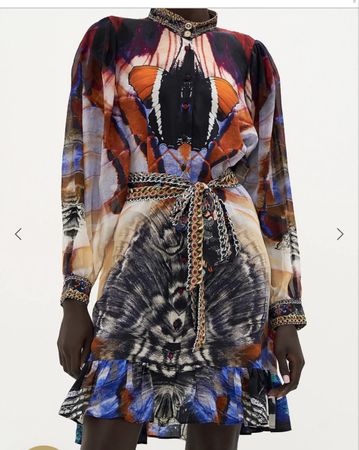 Kleid Camilla Seide S Wings of Mariposa neuwertig