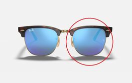 Verre original Ray ban Clubmaster RB3016 (Gauche)