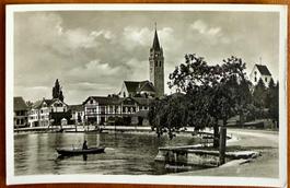 Romanshorn - Barque sur le lac - AK