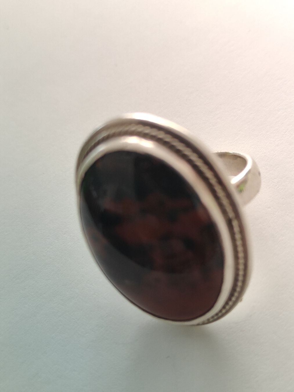 Anelli: Silberring mit schönem Edelstein, ca. Gr. 58 – Nuovo (secondo la descrizione) da Degersheim venduto da Kaschmir 2