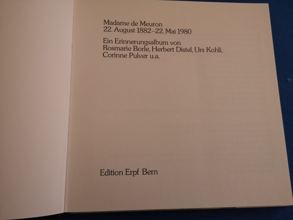 Elisabeth Madame de Meuron Kaufen auf Ricardo