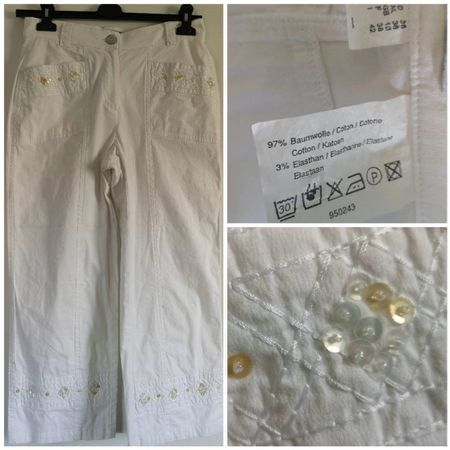 Edle weisse 7/8 Hose NEU!