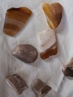 Steine 7 Stück Set, poliert, Basteln Herbstdeko 2 bis 4 cm