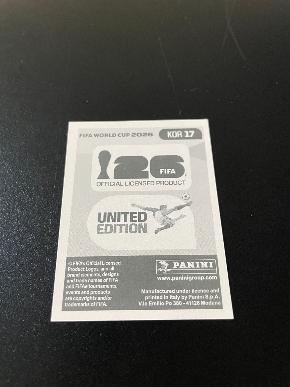 Panini Carte collezionabili: FIFA WM 2026 Sticker KOR 17 – Usato da Fahrwangen venduto da Venez 1