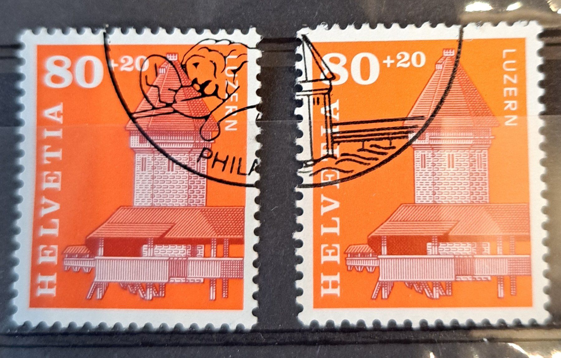 Tutti i francobolli: CH 1993 2x Zst Surtaxe 74 ʘ – Usato da Biel/Bienne venduto da ESOXMAN