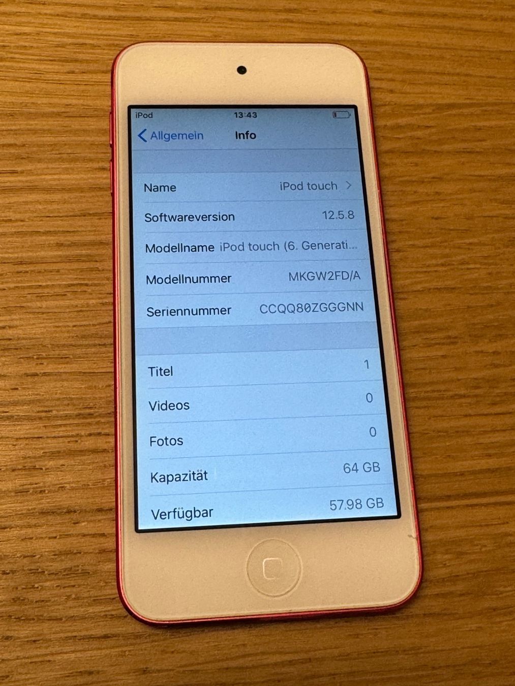 Apple Lecteur media portable: iPod Touch 6th gen – D'occasion à Zollikofen par lagavulin03 2