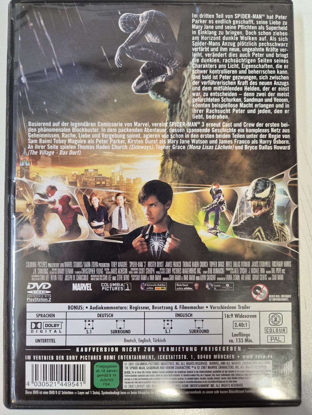 Tutti i DVDs: Spider-man 3 DVD – Usato da Lindau venduto da Hammy0740 1