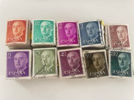 Espagne: Collection de 10 timbres anciens - Franco Espagne