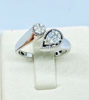 Weiß Gold Damen Ring mit 035 Ct Brillanten NEU