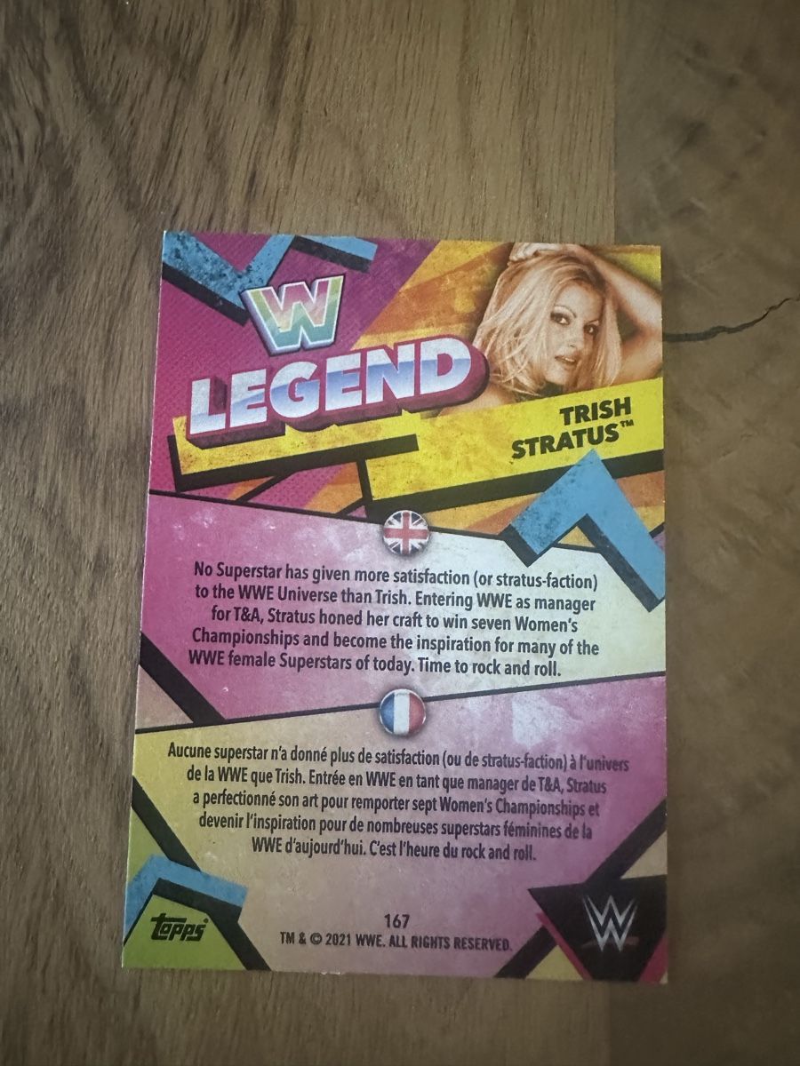Topps Carte collezionabili: Trish Stratus WWE Legend Topps – Nuovo (secondo la descrizione) da Luzern venduto da LuzernTCGLab 1