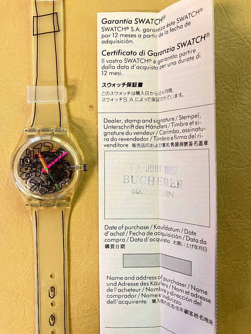 Swatch Orologi: Swatch Gent Scribble 1991 ungetragen – Usato da Horw venduto da luzernicus 4