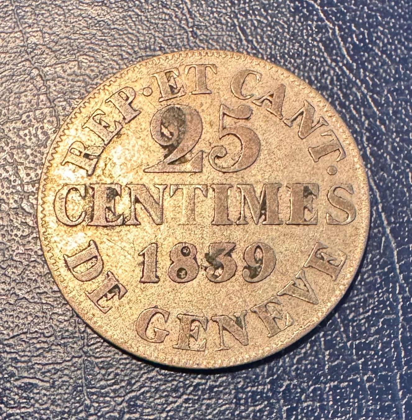 Tutti le monete: Kanton Genf, 25 Centimes 1839 #2 – Usato da Ebikon venduto da Dmasterx 2