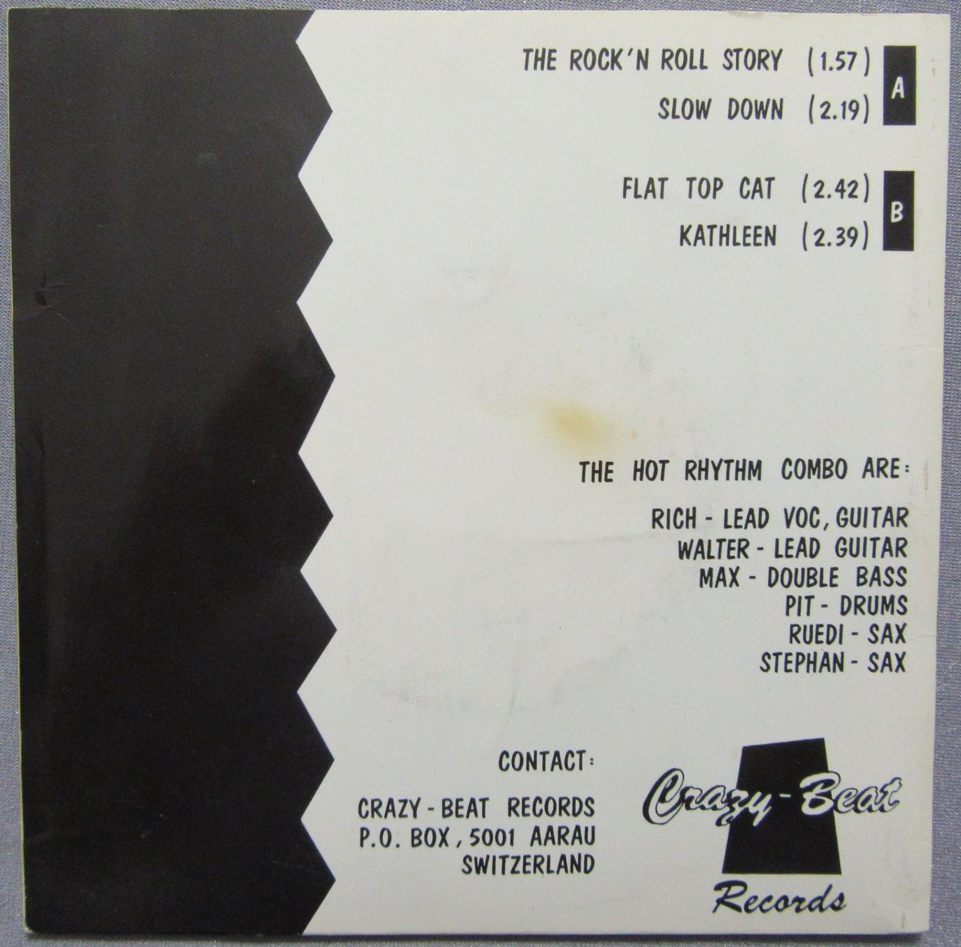 Dischi in vinile: The Hot Rhythm Combo - Flat Top Cat - Single ab CHF 4.00 – Usato da Auenstein venduto da Padabimbim 1