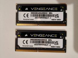 Corsair Vengeance 32GB (2x16) kit DDR4-RAM, 3200 MHz,SO-DIMM