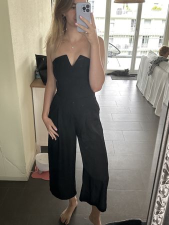 HM, Schwarzer Jumpsuit, Grösse 40, elegant für den Sommer!