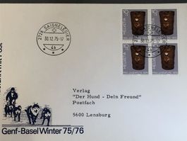 mit HUND: Interessanter Brief - Hundeschlittenpost  1.--