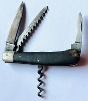 Antikes Solingen-Sackmesser, mit Säge und gr.+ kl. Klinge