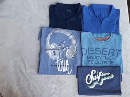 2 Poloshirt & 2(+1) T-shirt Grösse 158-164 (14Y) Baumwolle