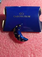 Vintage wunderschöne Cabouchon-Brosche in Gold und Royalblau