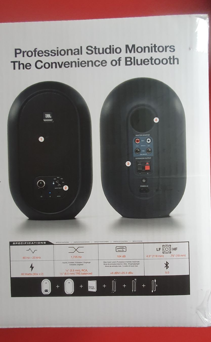 JBL Casse acustiche: JBL 104-BT Studiomonitore Bluetooth Boxen Lautsprecher – Nuovo (secondo la descrizione) da Killwangen venduto da versus77 4