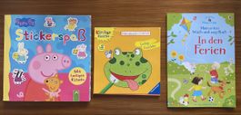 Malbuch/Stickerspass mit Peppa Pig/Wisch-und-Weg-Buch