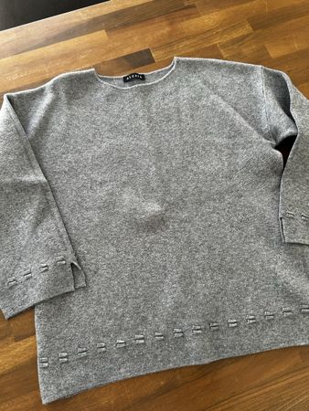 ALESIA Edler Strickpullover Grau Gr. L