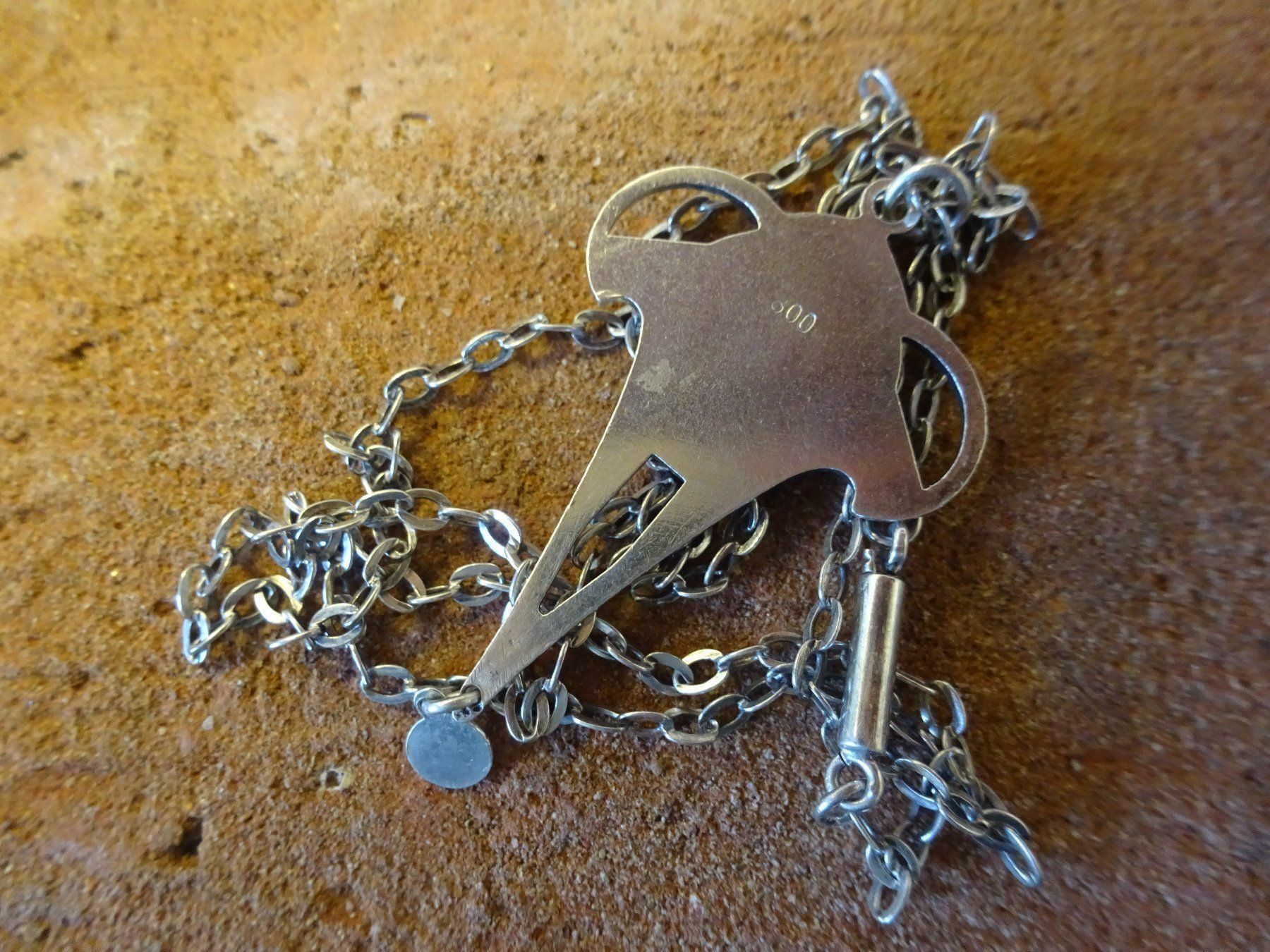 Catenine: Kette Jugendstil Almandin / 800 Silber – Usato da Esslingen venduto da FetteSchnecke 5