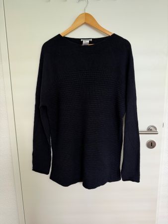 Pullover Le Tricot Perugia Wolle Seide Kaschmir dunkelblau