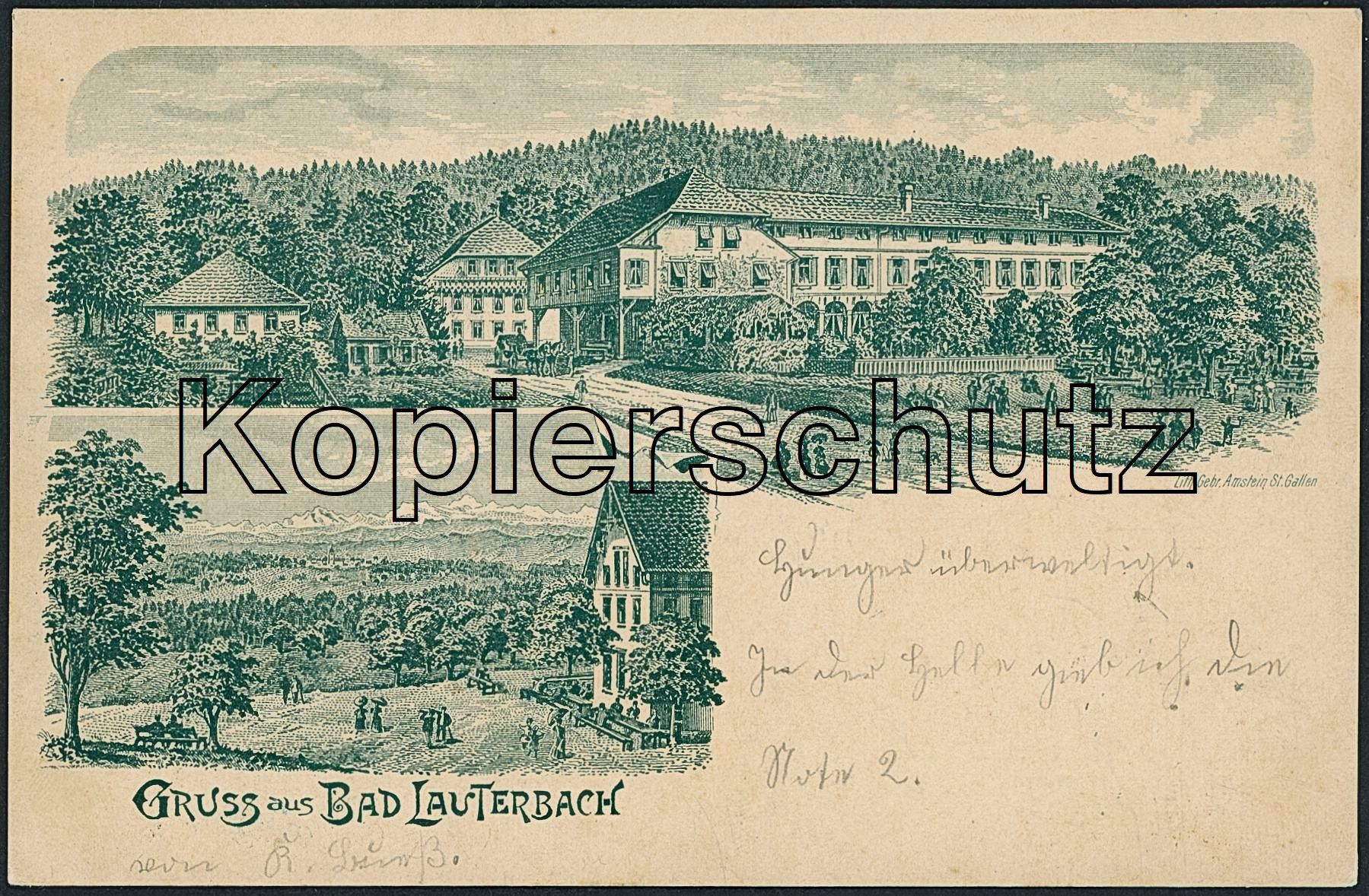 Ansichtskarten: AG Bad Lauterbach - Litho - Oftringen – Gebraucht aus Schindellegi von Jonathan77