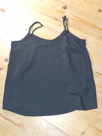 schwarze träger Bluse