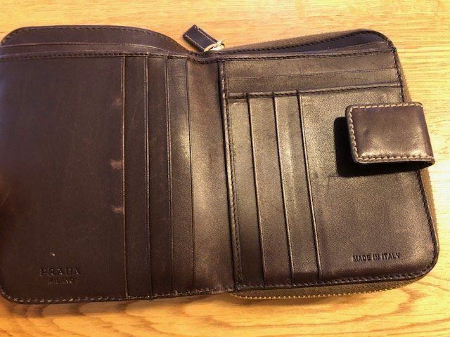 Portamonete: Prada Portemonnaie Brieftasche braun – Usato da Reinach BL venduto da Vegasjack 2