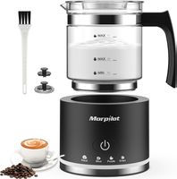Milchaufschäumer 4-in-1 130-500 ml 600 W Glas Schwarz